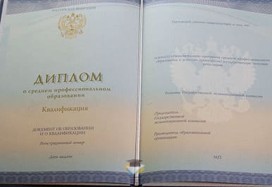 Диплом Профессионального лицея № 6 2014-2020 годов